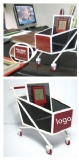 Shopping Cart Pen Holder with Clock