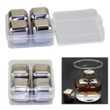 A Set of Stainless Steel Chill Cube(4 pcs in a set)