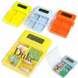 Large 4 Compartment Digital Electronic Timer Pill Box