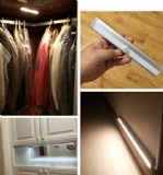 DIY Stick-on Anywhere Portable 10-LED Wireless Motion Sensing Closet Cabinet LED Night Light / Stairs Light / Step Light Bar with Magnetic Strip