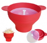Microwave Silicone Popcorn Popper Maker, Collapsible Bowl